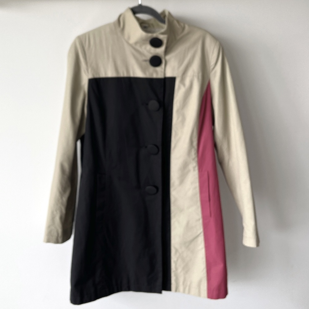 A-line colour-block spring jacket